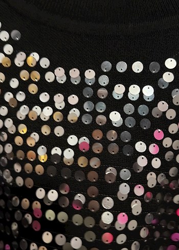 Parlak Payetli Kadın Uzun Kollu Tunik - Görsel 8