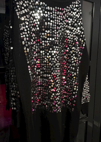 Parlak Payetli Kadın Uzun Kollu Tunik - Görsel 3