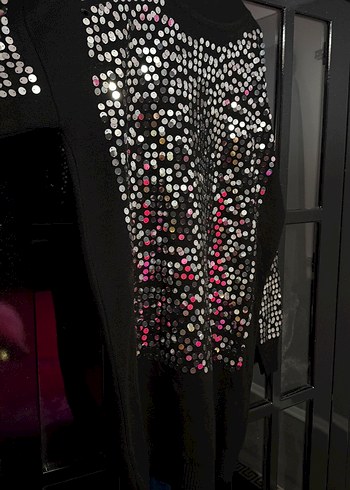 Parlak Payetli Kadın Uzun Kollu Tunik - Görsel 5