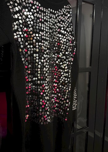 Parlak Payetli Kadın Uzun Kollu Tunik - Görsel 9