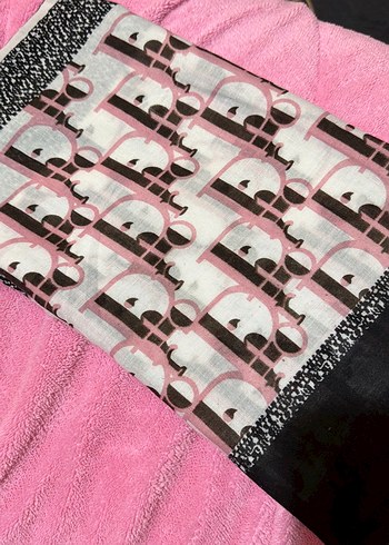 Örgü Dokulu Pembe Kadın Şal - Görsel 2