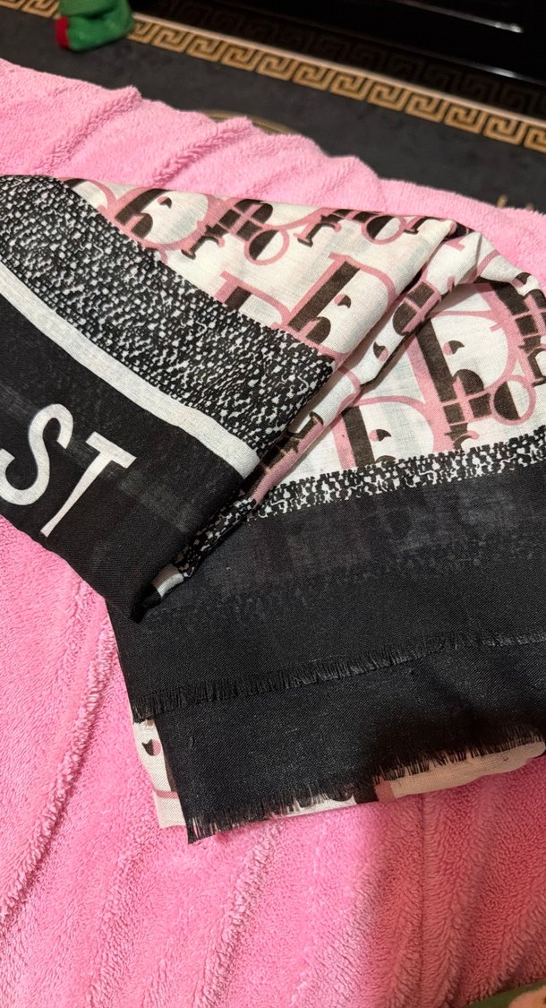 Örgü Dokulu Pembe Kadın Şal - Görsel 5