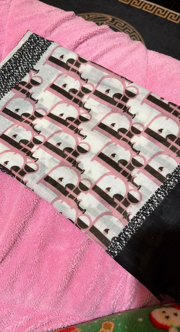 Örgü Dokulu Pembe Kadın Şal - Görsel 2