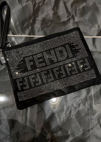 Siyah Deri Kadın El Çantası Payetli - Görsel 2