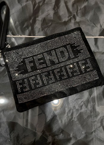 Siyah Deri Kadın El Çantası Payetli - Görsel 3