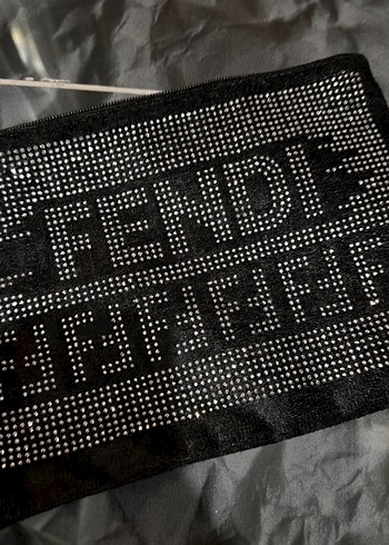 Siyah Deri Kadın El Çantası Payetli - Görsel 4