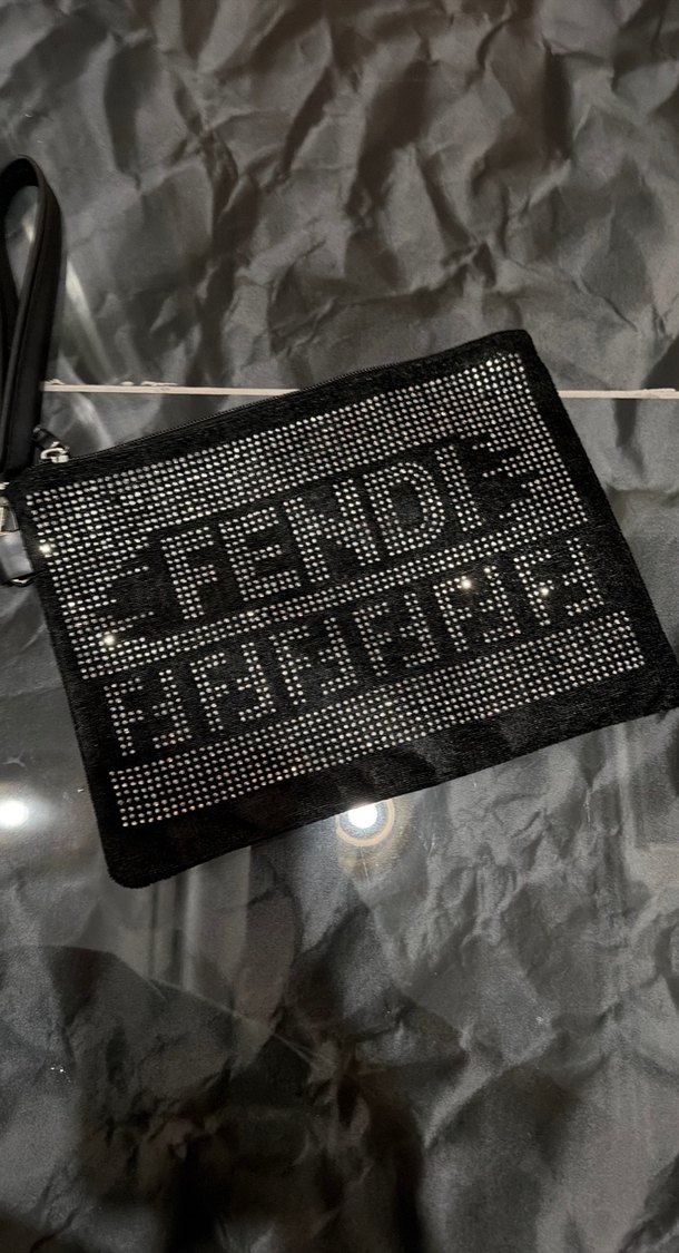 Siyah Deri Kadın El Çantası Payetli - Görsel 3