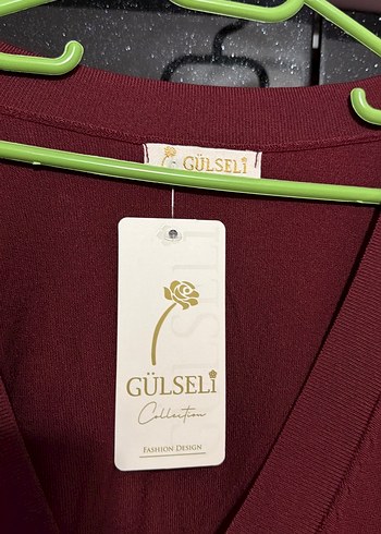 Bordo Uzun Kollu Nakışlı Kadın Hırka - Görsel 4