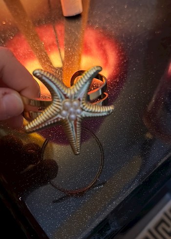 Turuncu Boncuklu Deniz Yıldızı Saç Aksesuarı - Görsel 4