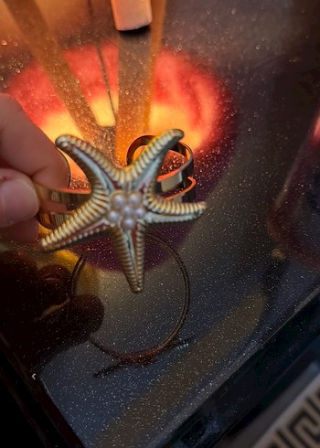 Turuncu Boncuklu Deniz Yıldızı Saç Aksesuarı - Görsel 3