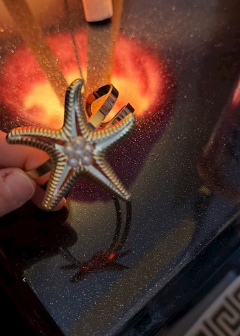 Turuncu Boncuklu Deniz Yıldızı Saç Aksesuarı - Görsel 5