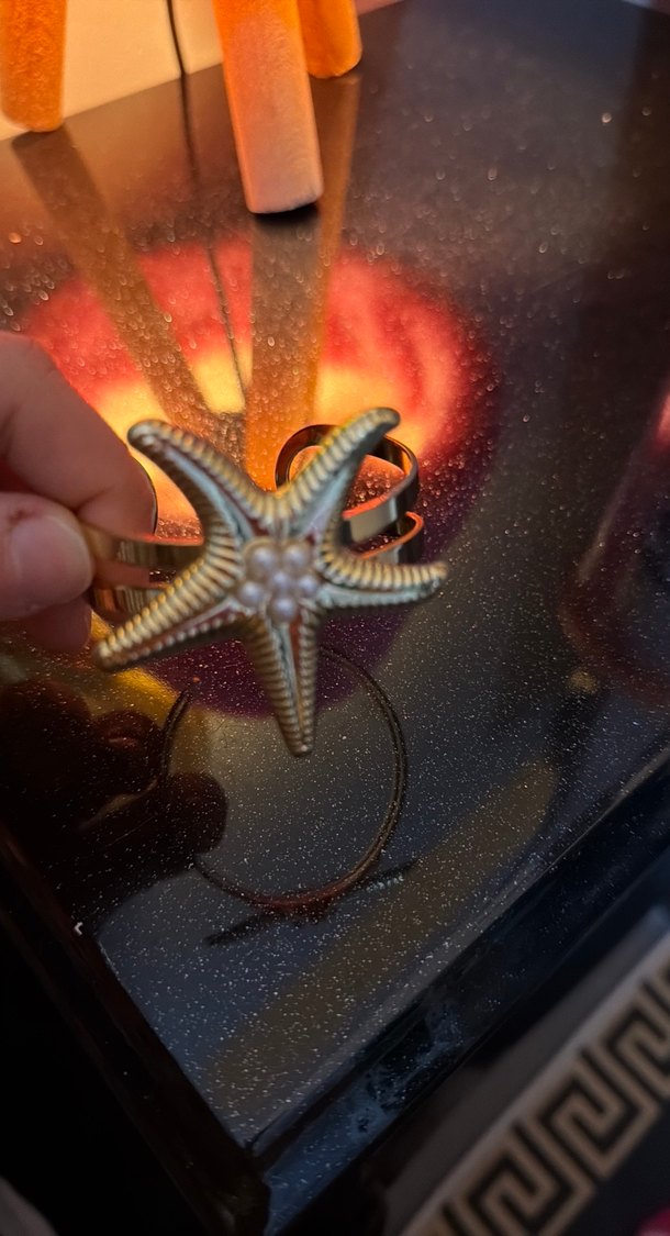 Turuncu Boncuklu Deniz Yıldızı Saç Aksesuarı - Görsel 4