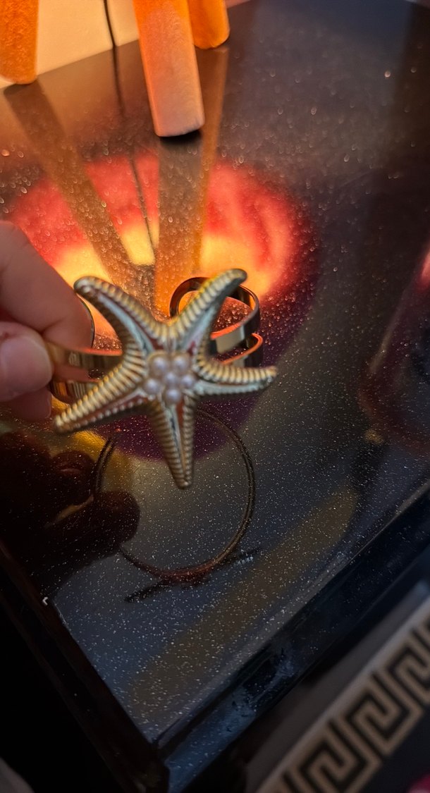 Turuncu Boncuklu Deniz Yıldızı Saç Aksesuarı - Görsel 3