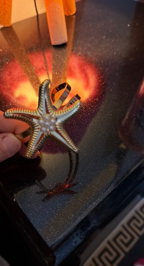 Turuncu Boncuklu Deniz Yıldızı Saç Aksesuarı - Görsel 5