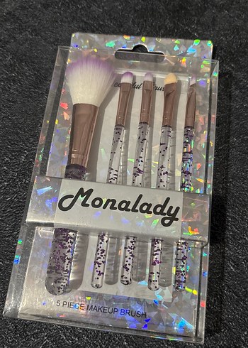 Mor 5 Parça Makyaj Fırçası Seti - Görsel 4