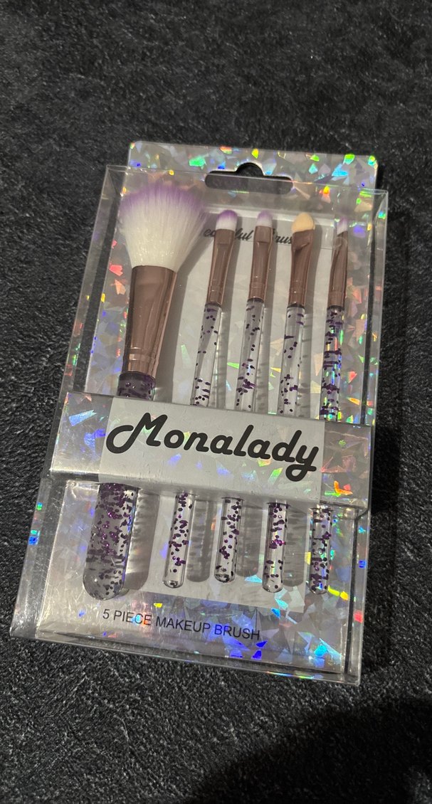 Mor 5 Parça Makyaj Fırçası Seti - Görsel 2