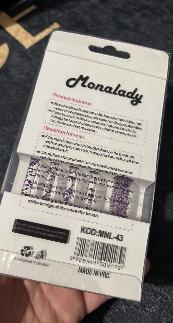 Mor 5 Parça Makyaj Fırçası Seti - Görsel 5