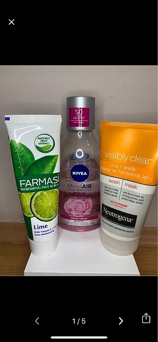 Neutrogena maske/ Farmasi peeling/nivea makyaj temizleme suyu