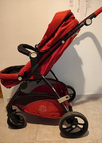 Koyu Kırmızı Casual Bebek Arabası - Görsel 3