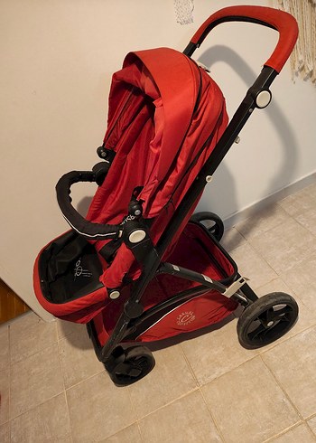 Koyu Kırmızı Casual Bebek Arabası - Görsel 2