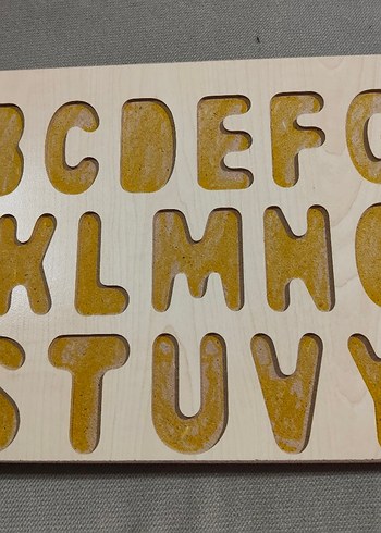 ahşap puzzle alfabe harfler - Görsel 2