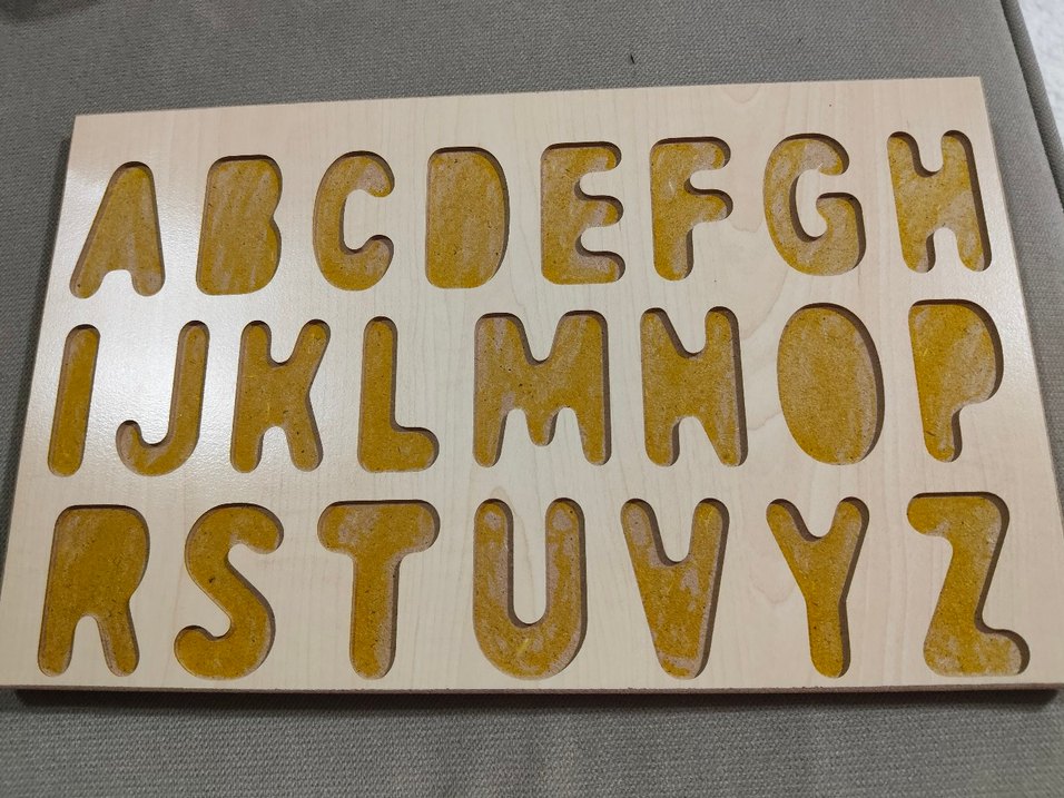 ahşap puzzle alfabe harfler - Görsel 2