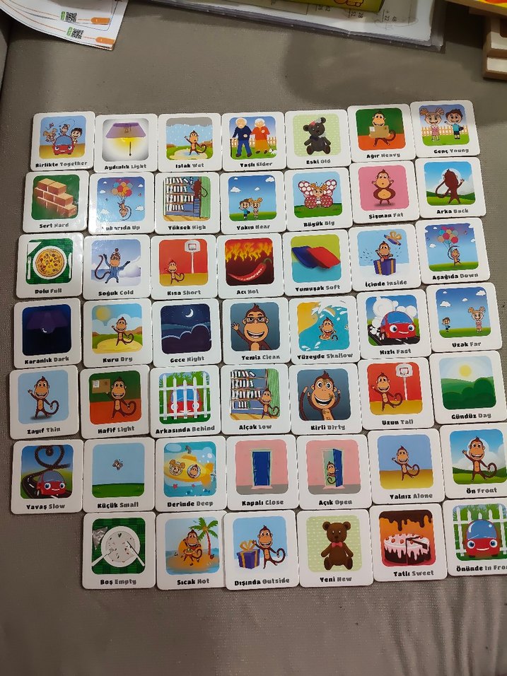 zıt kavramlar oyun kartları - Görsel 4