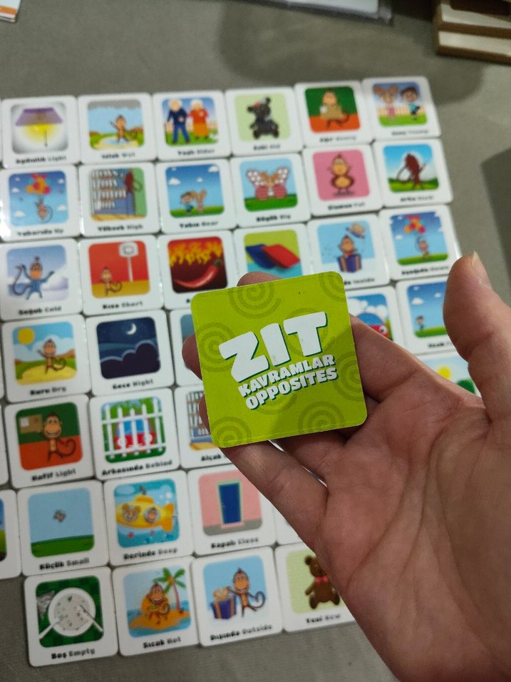 zıt kavramlar oyun kartları - Görsel 5