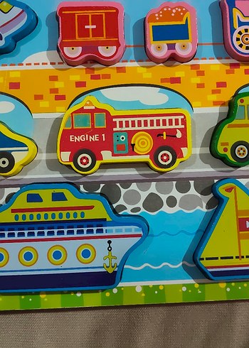 Ahşap puzzle araba - Görsel 3
