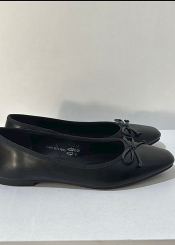 Siyah Fiyonk Detaylı Kadın Düz Ayakkabı - Görsel 5