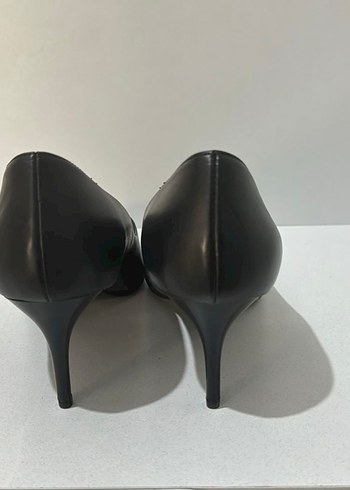 Siyah Minimalist Stiletto Topuklu Kadın Ayakkabı - Görsel 6