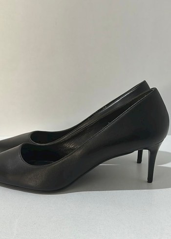 Siyah Minimalist Stiletto Topuklu Kadın Ayakkabı - Görsel 5