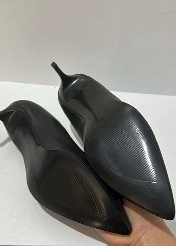 Siyah Minimalist Stiletto Topuklu Kadın Ayakkabı - Görsel 3