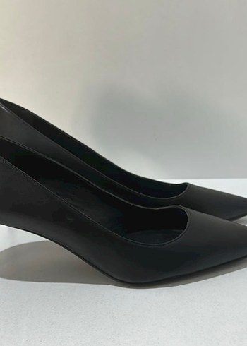 Siyah Minimalist Stiletto Topuklu Kadın Ayakkabı - Görsel 2