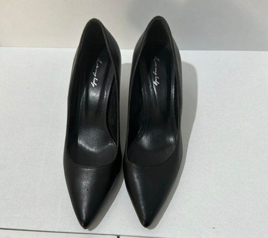 Siyah Minimalist Stiletto Topuklu Kadın Ayakkabı - Görsel 4