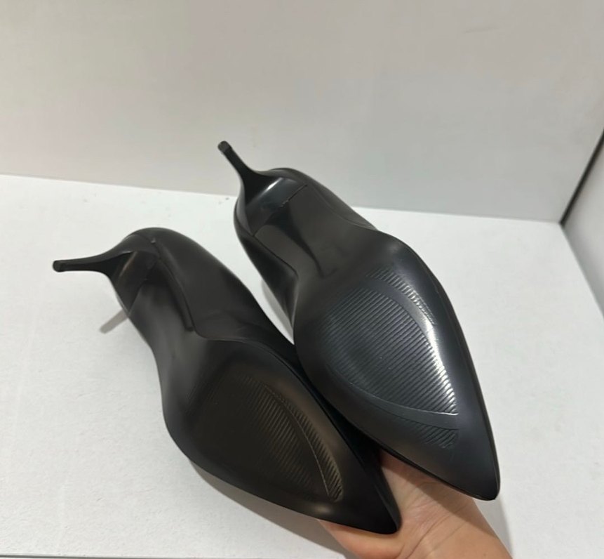 Siyah Minimalist Stiletto Topuklu Kadın Ayakkabı - Görsel 3