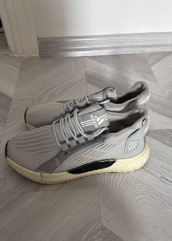 Gri Bağcıklı Kadın Spor Ayakkabı - Görsel 2