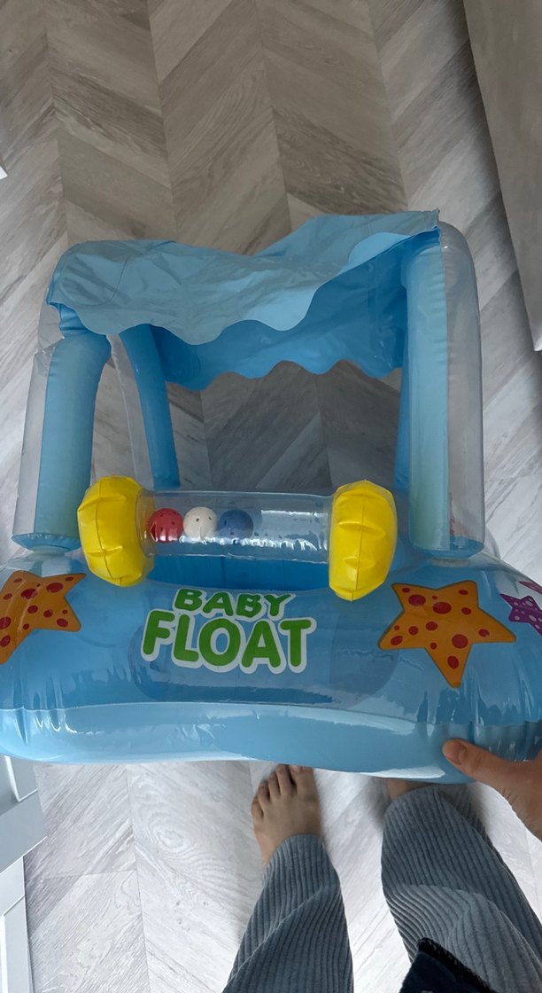 Renkli Mavi Şişme Çocuk Deniz Koltuğu - Görsel 5