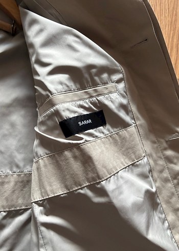 Düğmeli Bej Midi Erkek Trençkot - Görsel 2