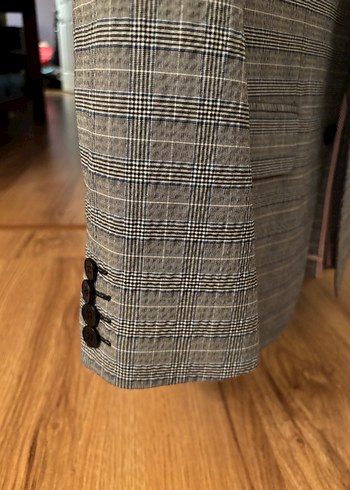 Uptown Gri Kareli Erkek Ceket - Görsel 2