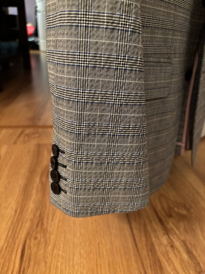 Uptown Gri Kareli Erkek Ceket - Görsel 2