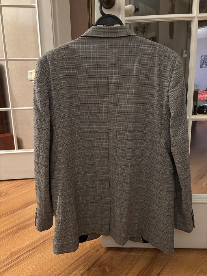 Uptown Gri Kareli Erkek Ceket - Görsel 4