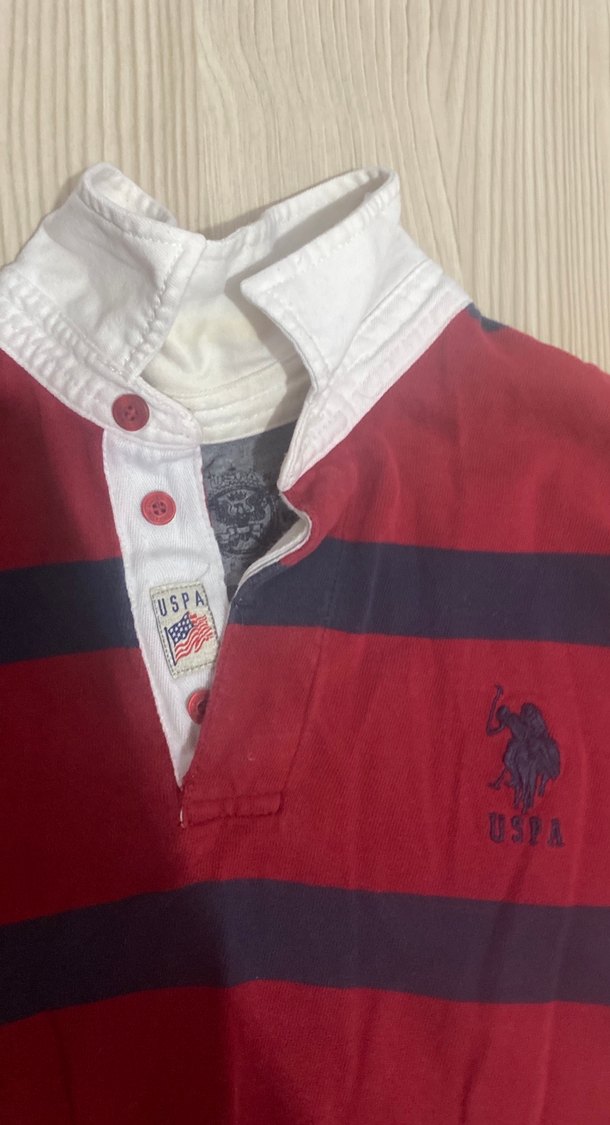 Bordo Uzun Kollu Polo Tişört - Görsel 2