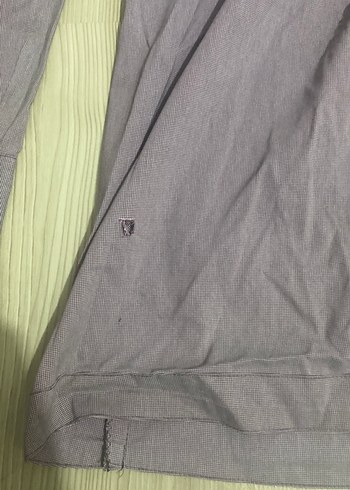 Mor Kadın Keten Gömlek Uzun Kollu - Görsel 2