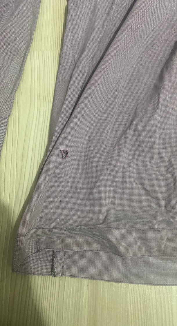 Mor Kadın Keten Gömlek Uzun Kollu - Görsel 2