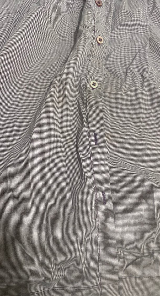 Mor Kadın Keten Gömlek Uzun Kollu - Görsel 3