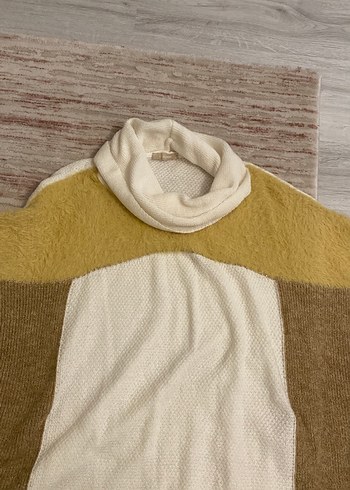 Bohem Tarzda Bej Triko Boğazlı Kolsuz Kazak - Görsel 2