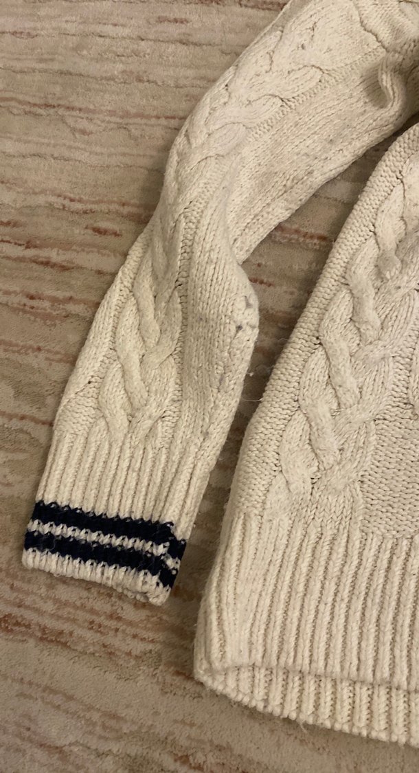 Kadın Bej Örgü Kazak - Görsel 2