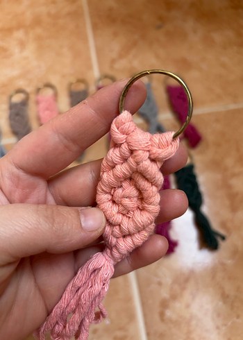 Bohem Çok Renkli Püsküllü Anahtarlık - Görsel 2