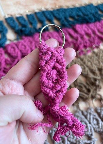 Bohem Çok Renkli Püsküllü Anahtarlık - Görsel 8